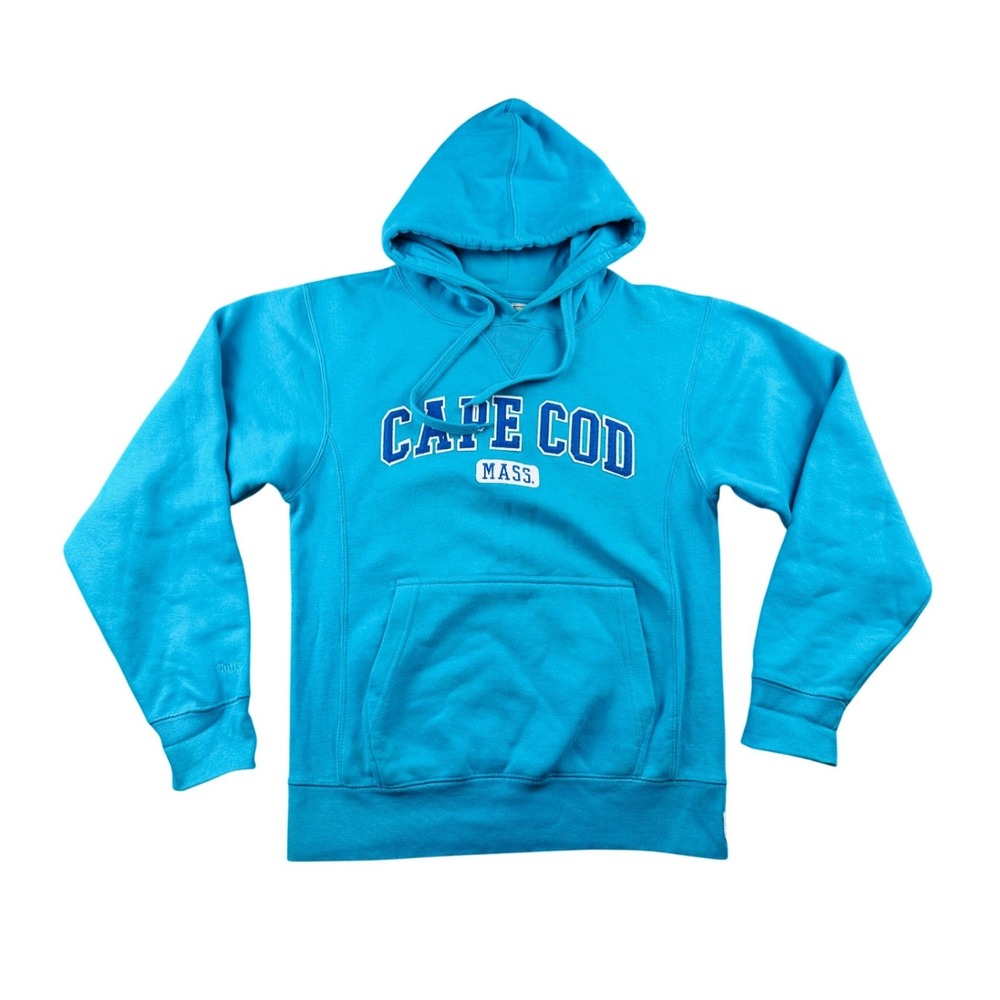 Cuffy's Hoodie Men S Blue Fleece‎ Cape Cod Massachusetts Cotton Sweatshirt Comfy